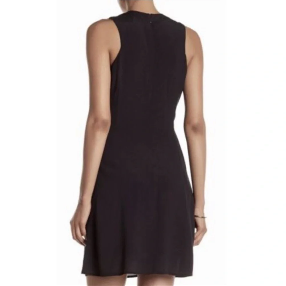 Marchesa Rose Black Caviar Sleeveless Dress M